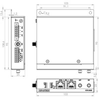 Zeichnung des ICR-2452 industriellen RedCap 5G Router von Advantech