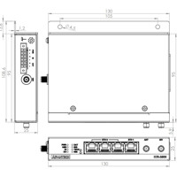 ICR-2531W industrieller 4G LTE Cat.4 Router mit Wi-Fi von Advantech Zeichnung Wandmontage