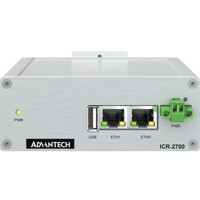 ICR-2701-S1 Secure LAN Router mit IEC 62443-4-2 basierten Sicherheitsfeatures von Advantech Front Front des ICR-2701-S1 Secure LAN Router von Advantech