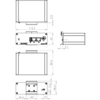 ICR-2701 Netzwerk Industrierouter mit 2x Ethernet Anschlüssen von Advantech Zeichnung