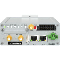 ICR-2834 LTE CAT 4 Industrie Router mit 2x RJ45 und 2x RS232/485 Anschlüssen von Advantech Front