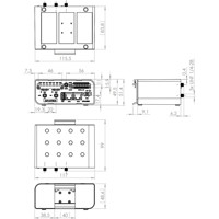 ICR-2834P 4G LTE VPN Mobilfunkrouter mit 2x RJ45 und 2x RS-232/485 Anschlüssen von Advantech Zeichnung