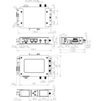 ICR-3241W industrieller 4G LTE Router/IoT VPN Gateway mit WiFi, Bluetooth und GNSS von Advantech Zeichnung