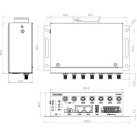 Zeichnung des ICR-4271 5G NR Mobilfunk Router von Advantech