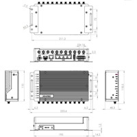 ICR-4434 4G LTE Cat 12 Mobilfunk Router und Edge Computing Gateway von Advantech Zeichnung