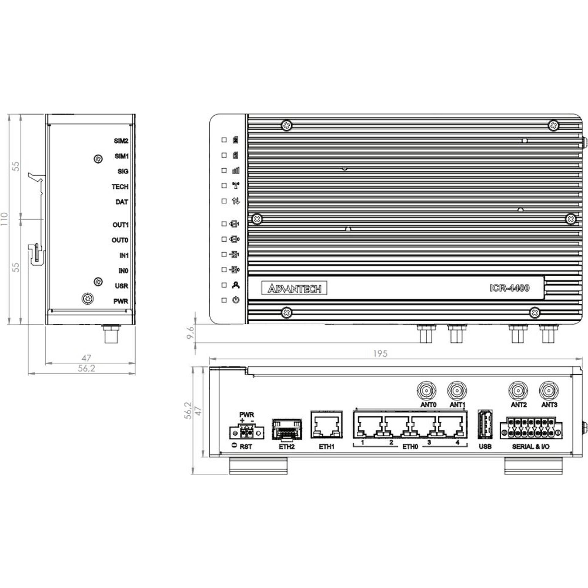 Nr Router Heian ICR-4461 Advantech industrieller 5G NR Router - BellEquip