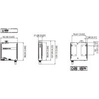 IMC-150LI industrieller Ethernet Extender mit einem UTP/Koaxial Combo Ausgang von Advantech Zeichnung