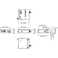 IMC-150LPC kompakter PoE Extender mit einer Reichweite von bis zu 300 m von Advantech Zeichnung