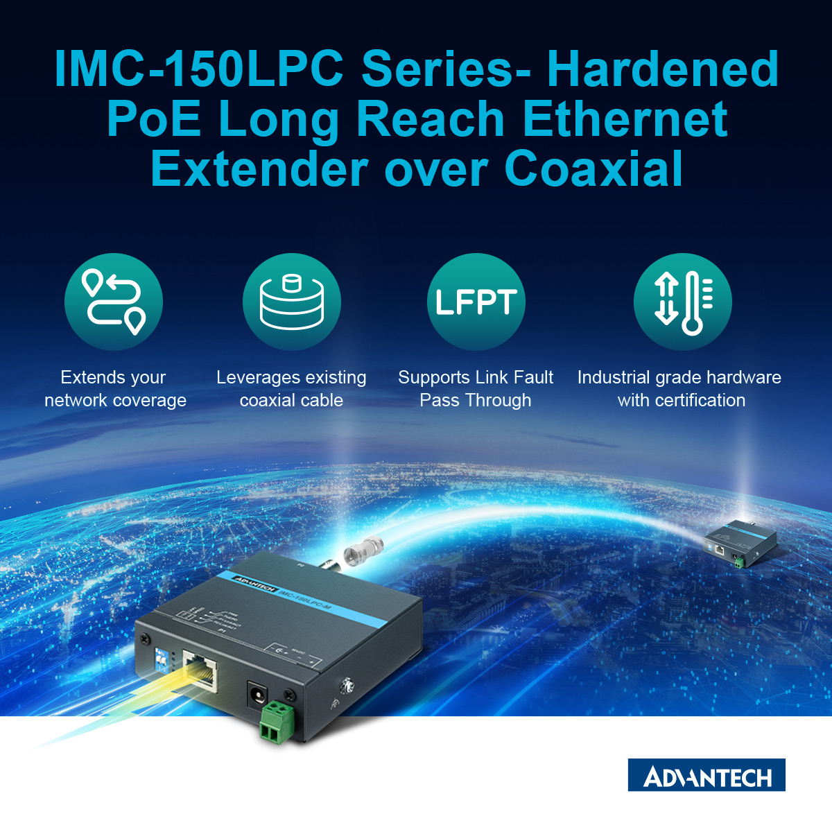 IMC-150LPC PoE-Extender für IP-Kameras