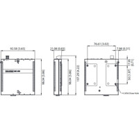 IMC-595MPI industrieller Fiber zu Ethernet Medienkonverter mit PoE von Advantech Zeichnung