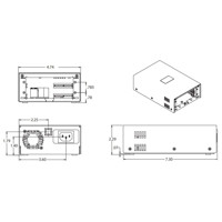 IMC-712-AC intelligentes modulares Medienkonverter Gehäuse mit 2 Slots von Advantech Zeichnung