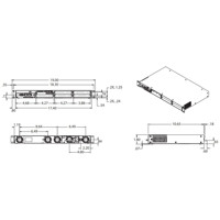 IMC-716-AC-US intelligentes modulares Medienkonverter Chassis mit 6 Steckplätzen von Advantech Zeichnung