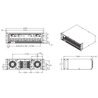 IMC-719-2AC modulares Medienkonverter Gehäuse mit 20 Steckplätzen von Advantech Zeichnung