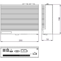 MIC-1810 industrieller DAQ Computer von Advantech Größe