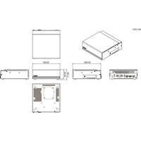 Zeichnung des MIC-743-AT Edge KI Inferenz Computers von Advantech