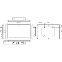 PPC-112W 11.6 Zoll Panel PC mit einem Rockchip RK3399 Prozessor von Advantech Zeichnung