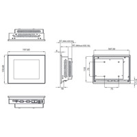 PPC-3060S kompakter 6.5 Zoll Panel PC mit einem Intel Celeron N2807 CPU von Advantech Zeichnung