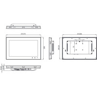 PPC-3150SW 15.6 Zoll Widescreen Panel PC mit einem integrierten Intel Pentium N4200 Prozessor von Advantech Zeichnung