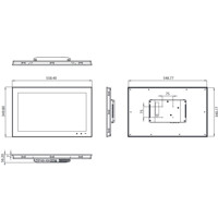 PPC-3210SW industrieller 21.5 Zoll Widescreen Panel PC mit einem Intel Celeron N2930 Prozessor von Advantech Zeichnung