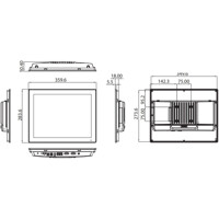 PPC-315S-RPL 15 Zoll TFT LCD Panel PC von Advantech Zeichnung Zeichnung des PPC-315S-RPL 15 Zoll TFT LCD Panel PC von Advantech