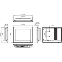 Zeichnung des PPC-310 EHL Industrie PC von Advantech
