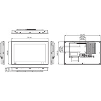 Zeichnung des PPC-3211W industriellen 21.5 Zoll Panel PC von Advantech