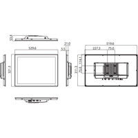 PPC-321SW ADL_N lüfterloser 21.5 Zoll Widescreen Panel PC von Advantech Zeichnung Zeichnung des PPC-321SW ADL_N lüfterlosen 21.5 Zoll Widescreen Panel PC von Advantech