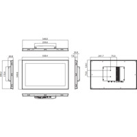 Zeichnung des PPC-321W EHL 21.5 Zoll Panel PC von Advantech