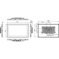 Zeichnung des industriellen PPC-324W-TGL 23.8 Zoll Panel Computer von Advantech