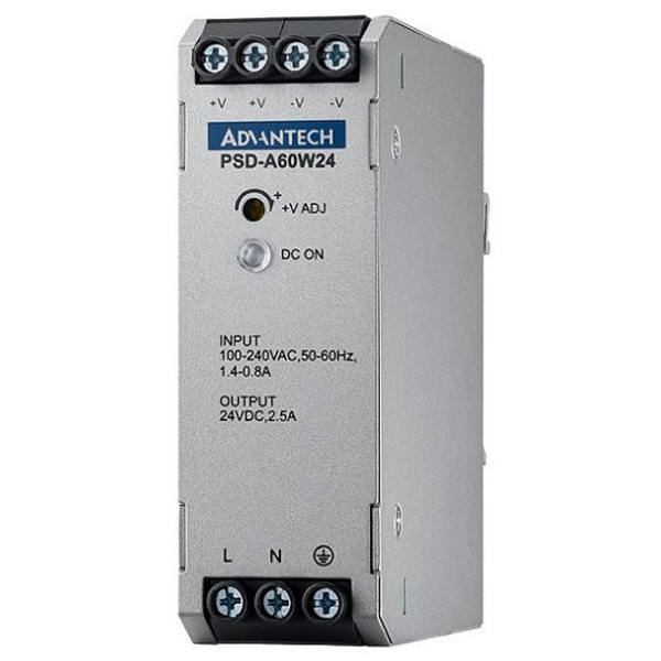 PSD-A60W24 Din Schienen Netzteil mit AC zu DC,100-240V, 60W und 24V von Advantech