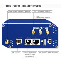 SmartFlex Global SR310XX0XX 4G LTE Mobilfunkrouter mit 2x 10/100 Mbps RJ45 Anschlüssen von Advantech