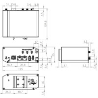 SmartFlex Global SR310XXX2X 4G LTE Mobilfunkrouter und IoT Gateways mit globaler LTE CAT.4 Konnektivität und einem Metallgehäuse von Advantech Zeichnung