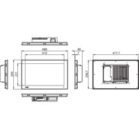 SPC-618WE 18.5 Zoll FHD Panel Computer von Advantech Zeichnung Zeichnung des SPC-618WE 18.5 Zoll FHD Panel Computer von Advantech