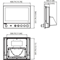Zeichnung des SPC-815(M) V2 15.6 Zoll HMI Industrie Monitor von Advantech