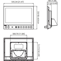 Zeichnung des industriellen SPC-821(M)-V2 21.5 Zoll Monitor von Advantech