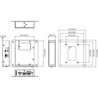 Zeichnung des SPC-ILINK-RX HDMI und USB &uuml;ber HDBaseT Receiver f&uuml;r die SPC-800 Monitore von Advantech