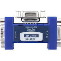 ULI-252D RS-232 DB9 Data Tap von Advantech Front Front des ULI-252D RS-232 DB9 Data Tap von Advantech
