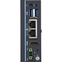 UNO-127 DIN-Schiene IPC mit einem Intel Atom x6413E Prozessor von Advantech von vorne