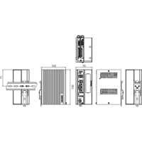 UNO-137 V2 Hutschienen Industrie PC von Advantech mit Erweiterung Zeichnung