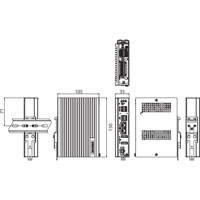 UNO-137 V2 Hutschienen Industrie PC von Advantech Zeichnung