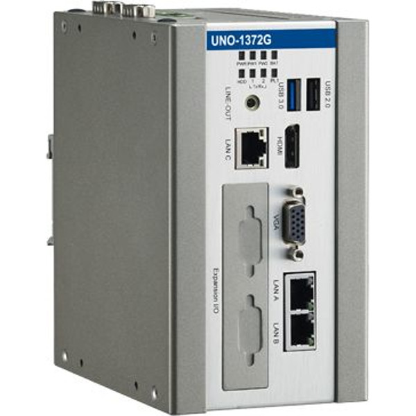 UNO-1372G Quad-Core DIN-Schienen PC von Advantech seitlich