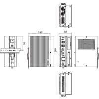 UNO-148 Automation Computer mit einem Intel Core i Prozessor der 11. Generation von Advantech mit iDoor Erweiterung Zeichnung