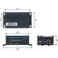 UNO-220-P4N2 industrielles Raspberry Pi 4 PoE Gateway Kit von Advantech Größe