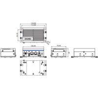 Zeichnung des UNO-2271G V3 industriellen IoT Edge Gateways von Advantech