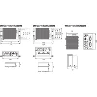 UNO-2271G Smart Factory Edge Gateway von Advantech Zeichnung