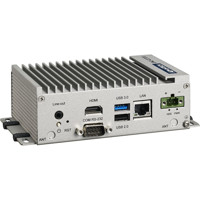 UNO-2272G kompakter Automation PC mit 1x RJ45, 1x COM, 1x HDMI und 3x USB Ports von Advantech leicht gedreht
