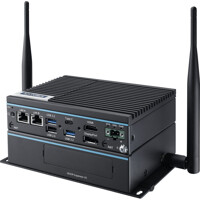 UNO-2372 V3 kompakter Advantech Industrie PC mit einem UNP-2372V3-EKA Erweiterungsmodul und Antennen