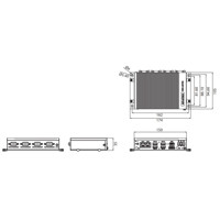 UNO-2372G V2 Embedded Industrie Box PC von Advantech Zeichnung