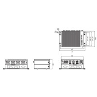 UNO-2372G V2 Embedded Industrie Box PC von Advantech Zeichnung Double Stack