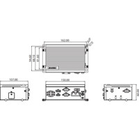 UNO-238 IoT Edge Computer mit einem Intel Core i Prozessor der 8. Generation von Advantech Zeichnung